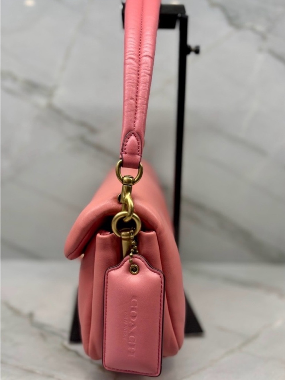 COACH Taffy Pink Pillow Tabby 26 Padded Nappa Leather Shoulder Bag - Picture 11 of 14